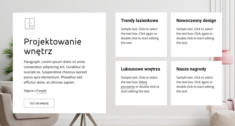 Luksusowe wnętrza Motyw WordPress