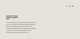 Tekst I Ikony Społecznościowe Na Tle Szablon CSS