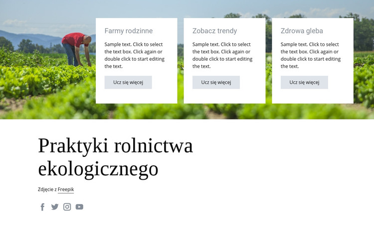 Praktyki rolnictwa ekologicznego Szablon HTML