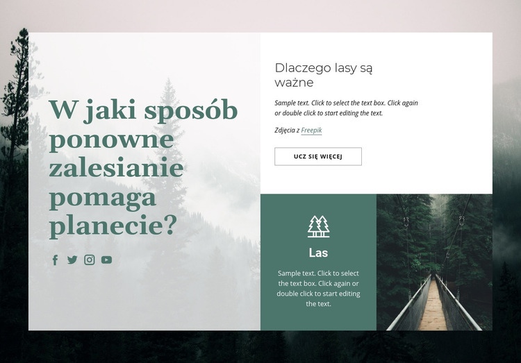 Znaczenie lasów Szablon HTML5