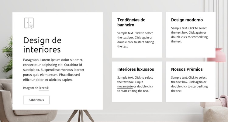 Interiores luxuosos Template CSS