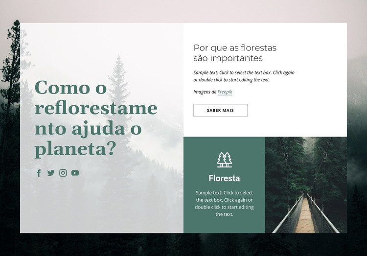 Importância das florestas Modelo HTML