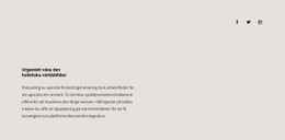 Text Och Sociala Ikoner På Bakgrunden - Grundläggande HTML-Mall