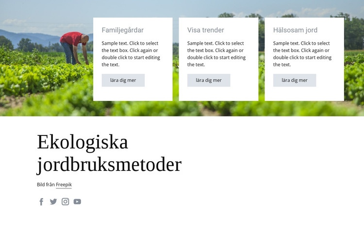 Ekologiska jordbruksmetoder HTML-mall