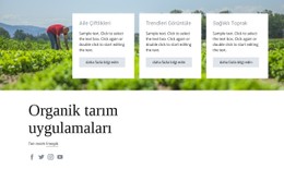 Organik Tarım Uygulamaları Şablon HTML CSS Duyarlı