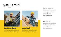 Çatı Onarım Hizmetleri - HTML Sayfası Şablonu
