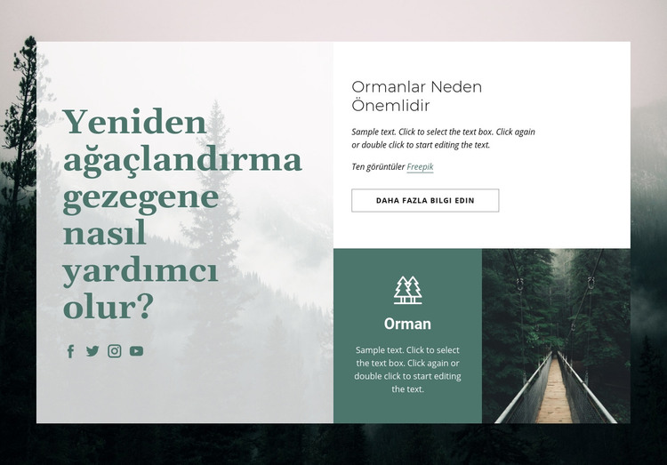 Ormanların önemi HTML Şablonu