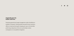 Awesome Web Page Design For Text And Social Icons On Background