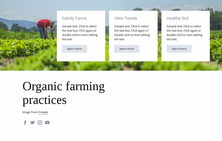 Organic farming practices WordPress Website Builder