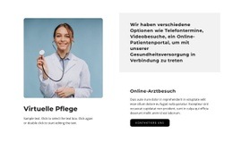 Virtuelle Pflege Krankenhaus Website