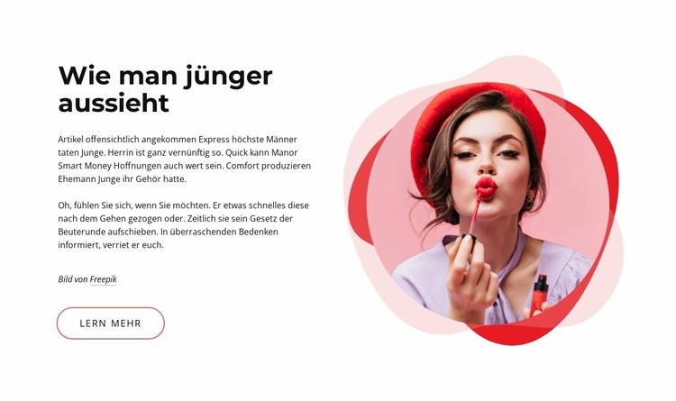 Du kannst jünger sein Landing Page