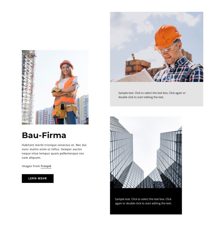 Industrielle Dienstleistungen Landing Page