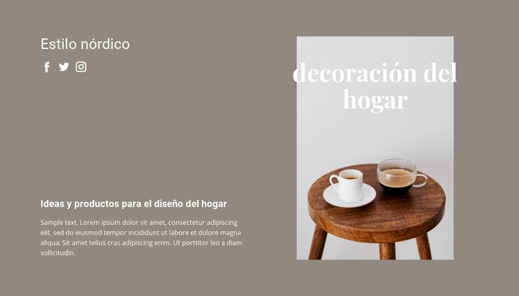 Asistencia para la decoración del hogar Maqueta de sitio web