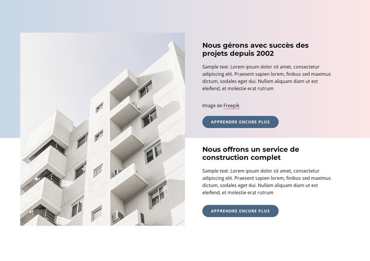 Architecture et créativité Conception de site Web