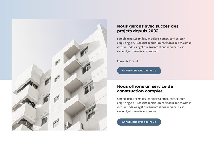 Architecture et créativité Modèles de constructeur de sites Web