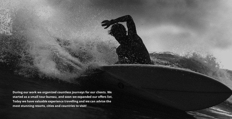 Conquering the waves Homepage Design