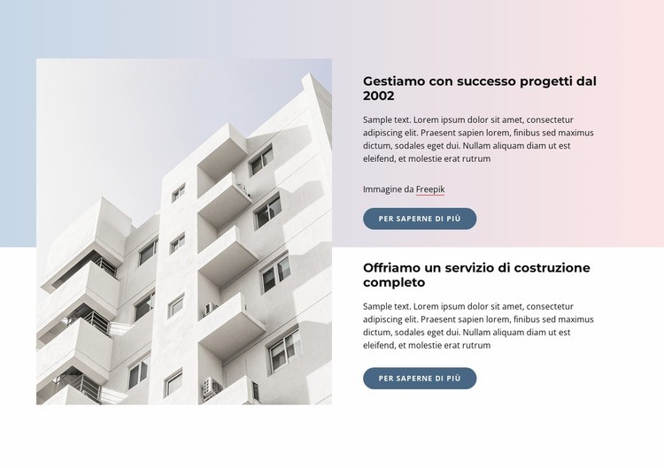 Architettura e creatività Costruttore di siti web HTML