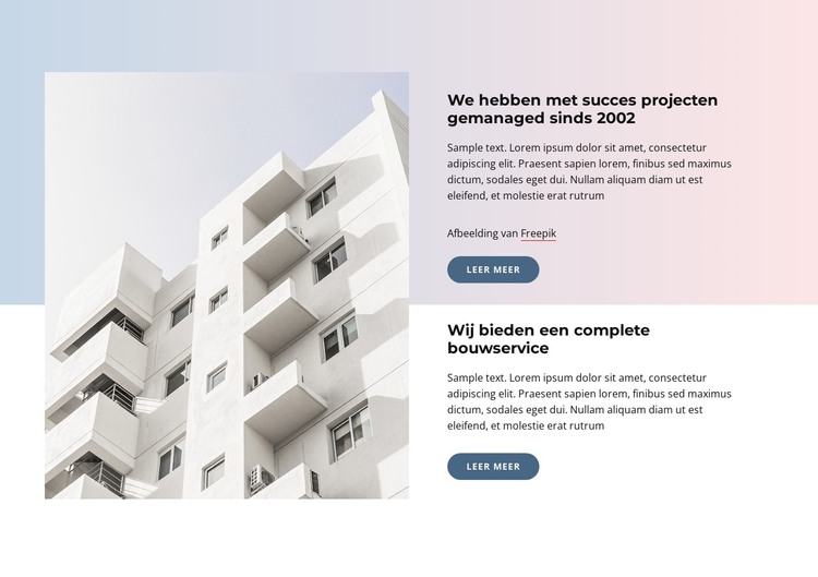 Architectuur en creativiteit HTML-sjabloon