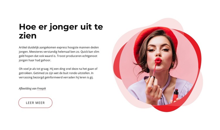 Je kunt jonger zijn HTML-sjabloon