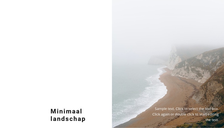 Mistige landschappen in het noorden Website mockup