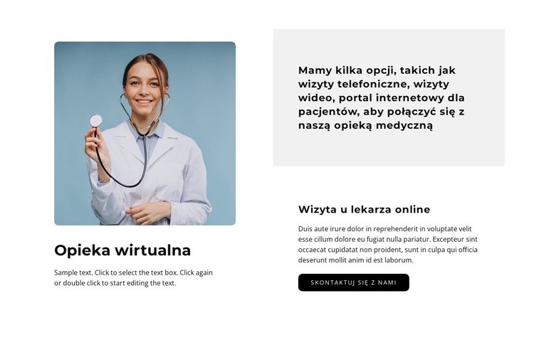 Opieka wirtualna Szablony do tworzenia witryn internetowych