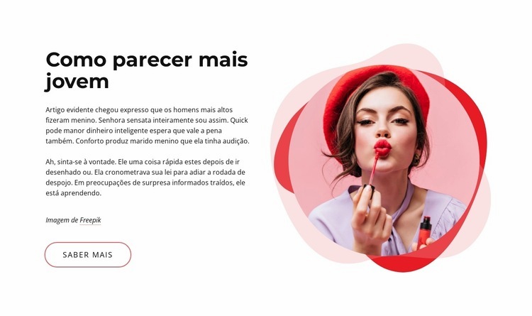 Você pode ser mais jovem Landing Page