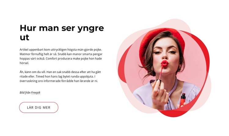 Du kan vara yngre HTML-mall