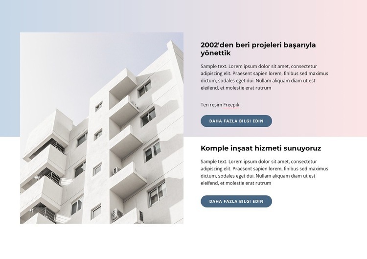 Mimarlık ve yaratıcılık Web Sitesi Mockup'ı