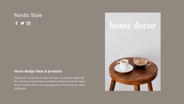 Home Decoration Assistance - Multi-Purpose Web Page Design