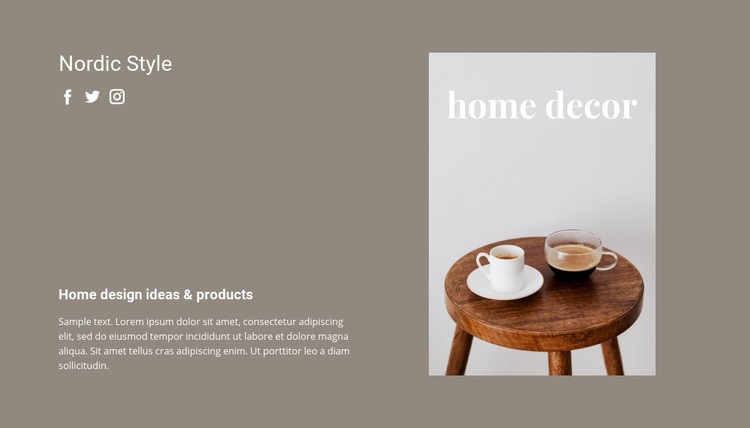 Home decoration assistance Web Page Design