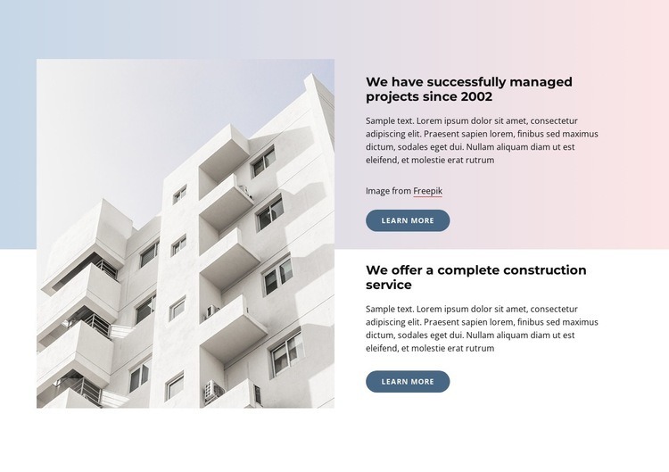 Architecture and creativity Web Page Design