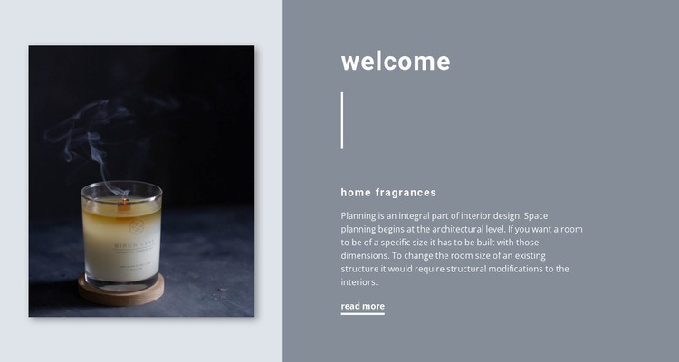 Home fragrances Web Page Design