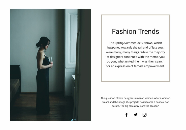 Collection of evening dresses Website Builder Templates