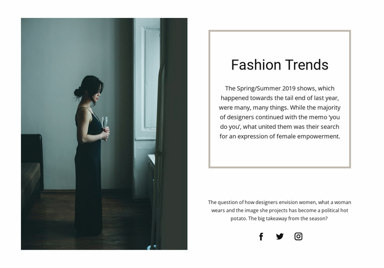 Collection of evening dresses Website Design