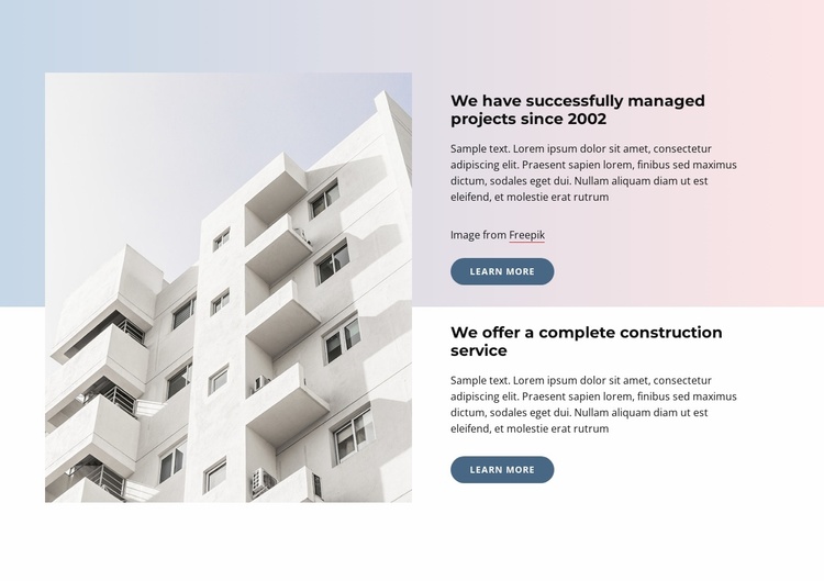 Architecture and creativity Website Template