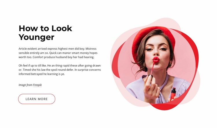 You can be younger Website Template