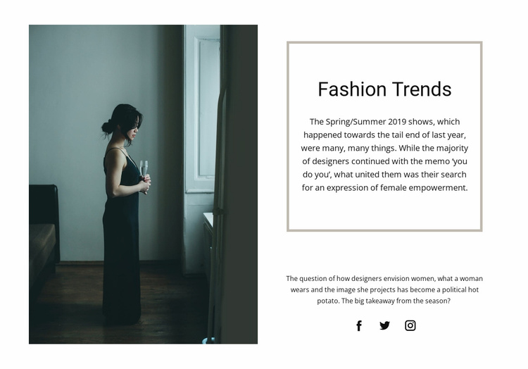 Collection of evening dresses Website Template