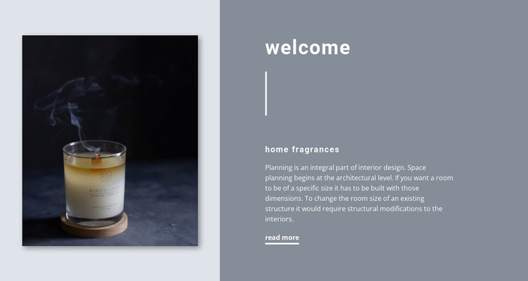 Home fragrances Landing Page