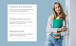 Podpora Pro Studenty – Bezplatná Šablona