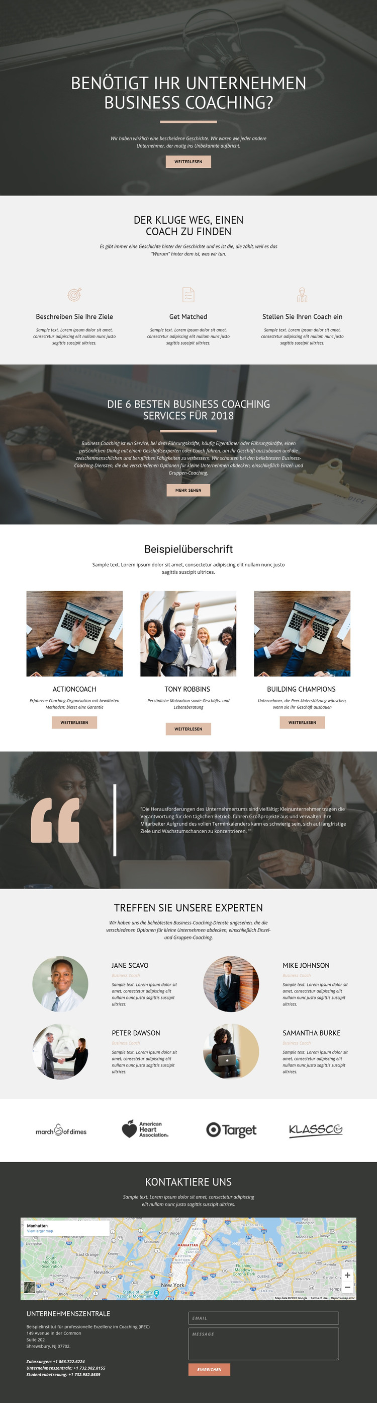 Business Coaching HTML-Vorlage