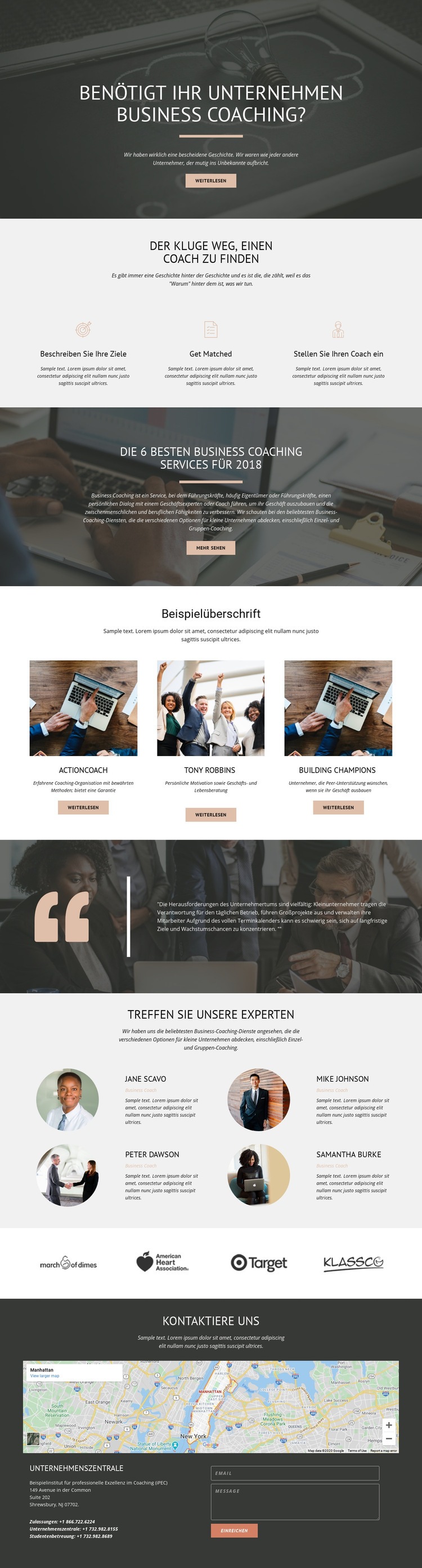 Business Coaching HTML Website Builder