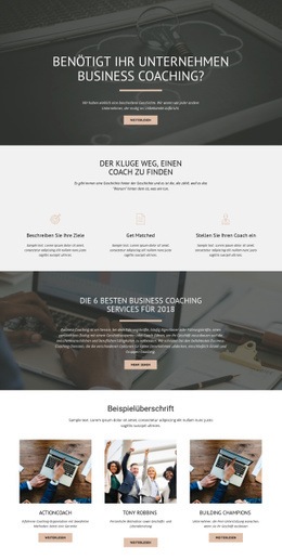 Business Coaching - Benutzerdefinierte HTML5-Vorlage