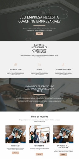 Coaching Empresarial - HTML Website Builder