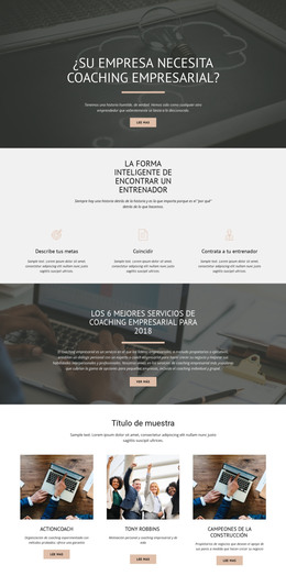 Coaching Empresarial: Plantilla De Página HTML