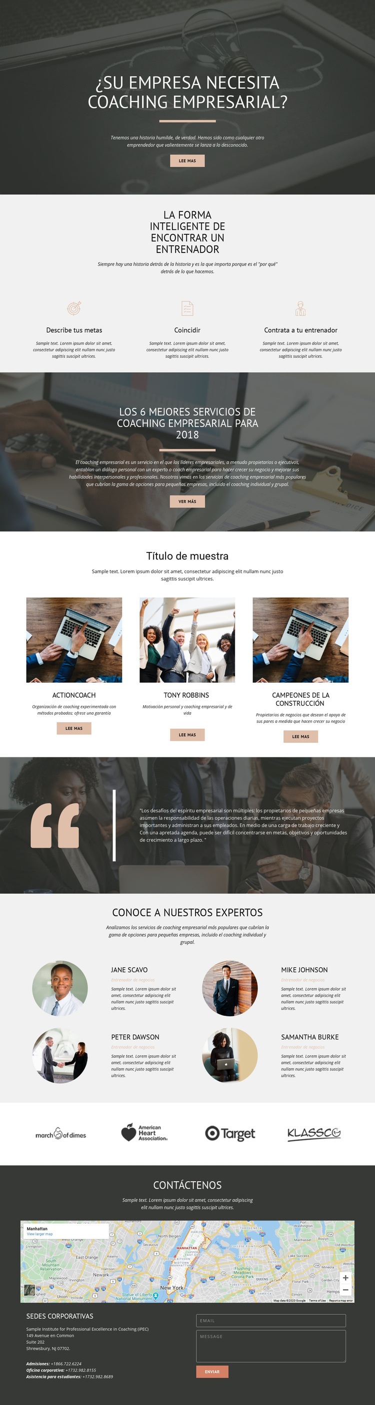 Coaching empresarial Plantilla HTML5