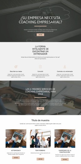 Coaching Empresarial - Plantilla De Una Página