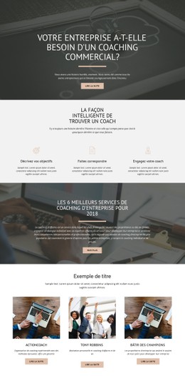 HTML Réactif Pour Coaching D'Affaires