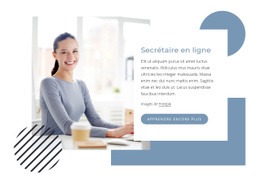 Secrétaire En Ligne - Page De Destination Prête À L'Emploi