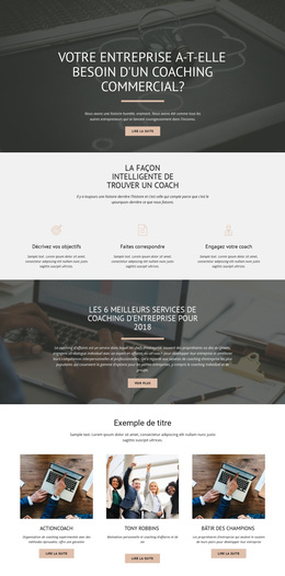 Coaching D'Affaires - Thème WordPress Ultime