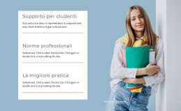 Supporto Per Gli Studenti - Tema Di Una Pagina